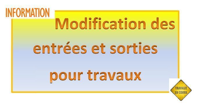 Modification des entrées et sorties du collège pour travaux