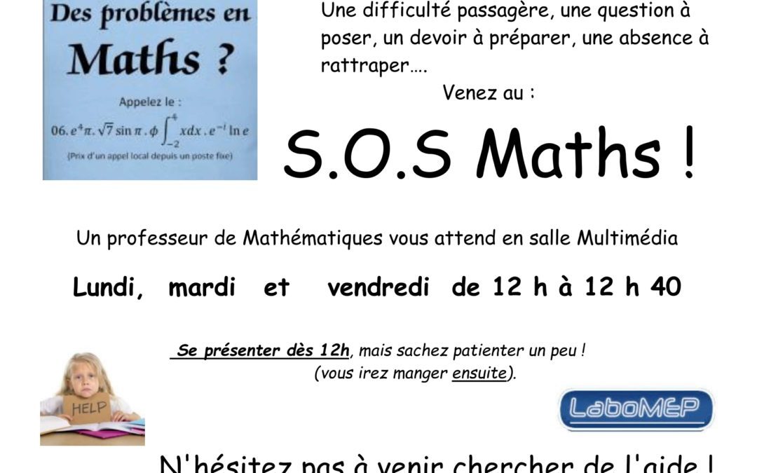 SOS MATHS sur le temps du midi