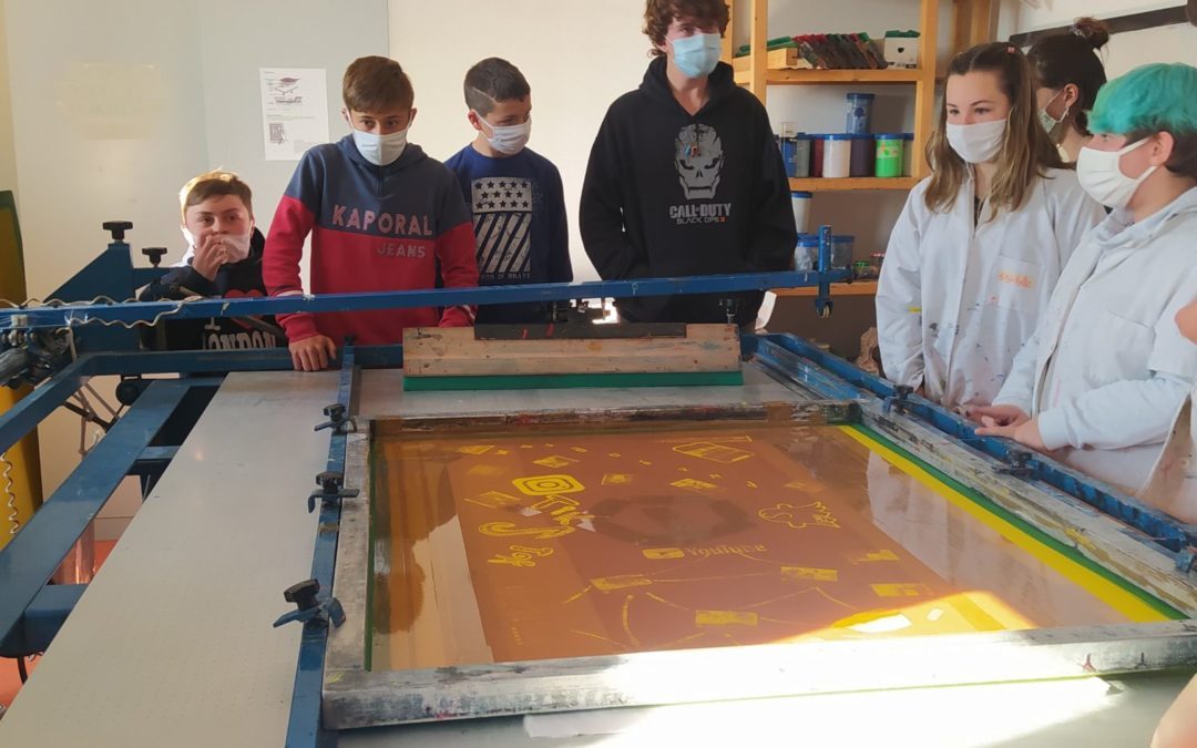 Atelier sérigraphie par les 4A